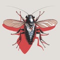comic style fly vector for graphic design Royalty Free Stock Photo