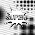 Comic Super wording concept Royalty Free Stock Photo