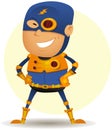 Comic Superhero With Golden Armor Royalty Free Stock Photo