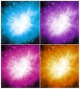 Comic Superhero Starburst Hi-Tech Backgrounds Royalty Free Stock Photo