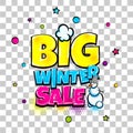 Comic text advertise glosssy winter sale