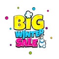 Comic text advertise glosssy winter sale