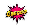 Comic text garooo, grr logo sound effects Royalty Free Stock Photo