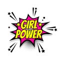 Comic text girl power speech bubble pop art Royalty Free Stock Photo