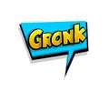 Comic text gronk, grr logo sound effects Royalty Free Stock Photo