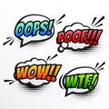 Comic text sound effect pop art Royalty Free Stock Photo