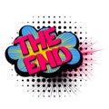 Comic text speech bubble the end Royalty Free Stock Photo
