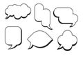 Comic text speech bubble set vector.Dialog empty box space