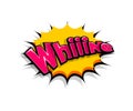 Comic text whiiine, whine logo sound effects