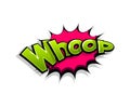 Comic text whop whoop logo sound effects Royalty Free Stock Photo