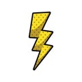 Comic thunder isolated icon