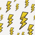 Comic thunder pattern isolated icon