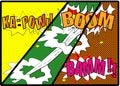 Comic Vector - Comic speech bubble set with text BOOM.BANK.BAMM.KA-PAW Vector cartoon explosions with different emotions isolated