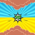 Comic versus bright template Royalty Free Stock Photo