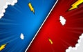 Comic versus fight template background. Vector illustration Royalty Free Stock Photo