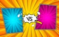Comic versus fight template background. Vector illustration Royalty Free Stock Photo