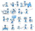 Comic Vintage Postman Character - Various Concepts Vector illustrations