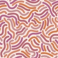 Comic wavy squiggle texture background. Curved waved stripes, lines seamless pattern Royalty Free Stock Photo