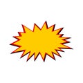 Comic yellow burst on white background Royalty Free Stock Photo