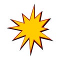 Comic yellow burst on white background Royalty Free Stock Photo