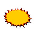 Comic yellow burst on white background Royalty Free Stock Photo