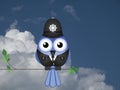 Comical bird policeman Royalty Free Stock Photo