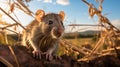 Comical Caricature Of A Rat In Madagascar