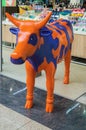 Comical cow made of plastic