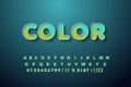 Comical fashion condensed font design with gradient, colorful alphabet, font. Vector illustration Royalty Free Stock Photo