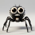 Comical Spider With Huge Eyes: Zbrush Style, Humorous Imagery, Visual Puns