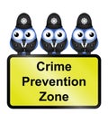 Crime prevention zone Royalty Free Stock Photo