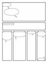 Comics blank layout template background