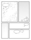 Comics blank layout template background