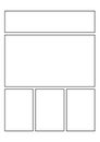 Comics blank layout template background.