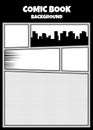 Comic book pop art monochrome mock up Royalty Free Stock Photo