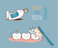 Comics about dental diagnostics and treatment.