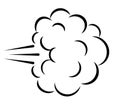 Comics explosion cloud vector illustration