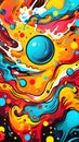 Comics illustration, retro and 90s style, pop art pattern, abstract crazy and psychedelic background, Generative AI Royalty Free Stock Photo