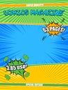 Comics magazine colorful template Royalty Free Stock Photo