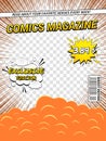 Comics magazine cover template Royalty Free Stock Photo