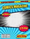 Comics magazine template Royalty Free Stock Photo