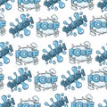 Poof and splash sounds comics seamless pattern Royalty Free Stock Photo