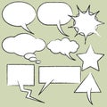 Comics style speech bubbles Royalty Free Stock Photo