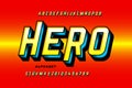 Comics style super hero font Royalty Free Stock Photo