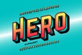 Comics style super hero font Royalty Free Stock Photo