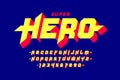 Comics style super hero font Royalty Free Stock Photo