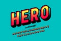 Comics super hero style font Royalty Free Stock Photo