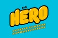 Comics super hero style font Royalty Free Stock Photo
