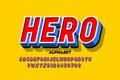 Comics superhero style font Royalty Free Stock Photo