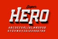 Comics superhero style font Royalty Free Stock Photo